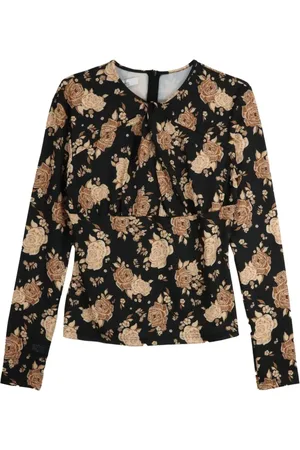 Rokh Rose-print long-sleeve T-shirt