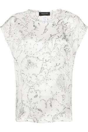Fabiana Filippi Fabula-print silk satin blouse