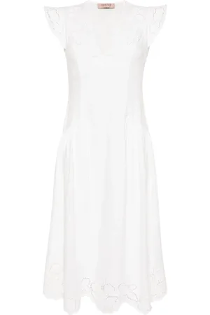 Twin-Set Kleid linen midi dress