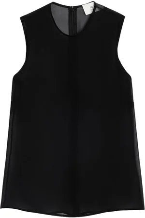Ami Semi-sheer silk top