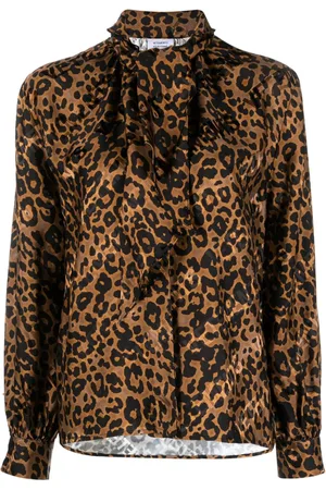 Vetements Leopard-print tie-neck blouse