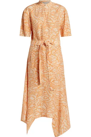 Stella McCartney Cloud-print silk midi dress