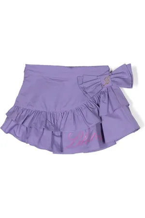 MISS BLUMARINE Logo-print skirt