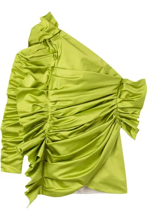 AZ FACTORY Dianthus ruched one-shoulder minidress