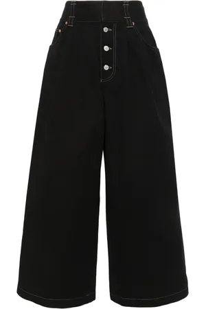 Gucci Logo-tag wide-leg jeans