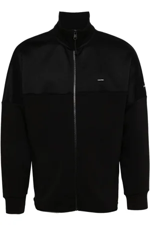 Calvin Klein Logo-patch zip-up sweatshirt