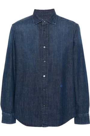 Jacob Cohen Monogram-embroidered denim shirt