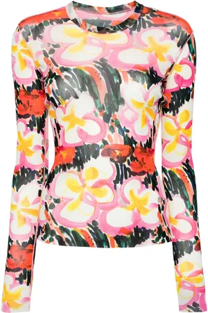 JNBY Floral-print long-sleeve T-shirt