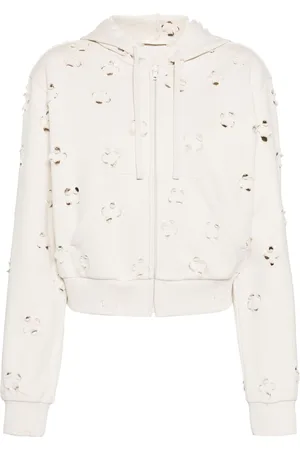 JNBY Cut-out cotton-blend hoodie