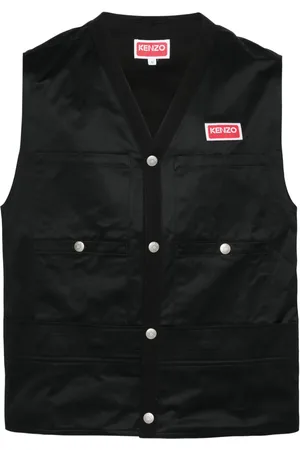 Kenzo Logo-appliqué cotton gilet