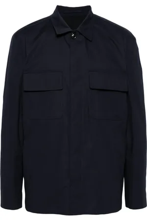 LARDINI Flap-pocket cotton shirt jacket