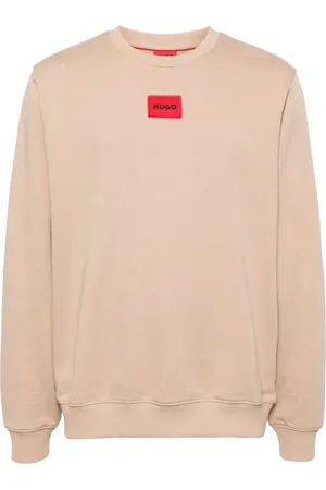 HUGO BOSS Logo-patch crew-neck cotton sweatshirt