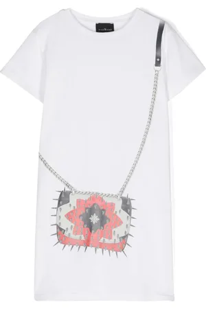 John Richmond Bag-print cotton dress