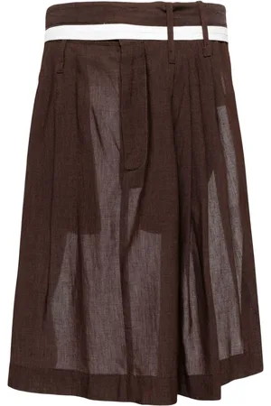Hed Mayner Pleated belted skirt