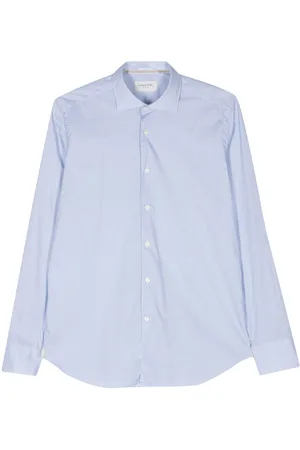 Tintoria Mattei Geometric-print cotton-blend shirt
