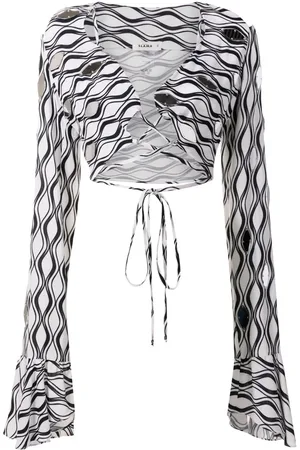 AMIR SLAMA Long-sleeved tie-fastening blouse