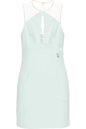 Elisabetta Franchi Cut-out crepe mini dress