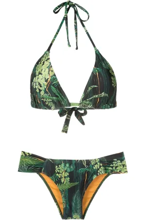 Lygia & Nanny Vicky leaf-print bikini
