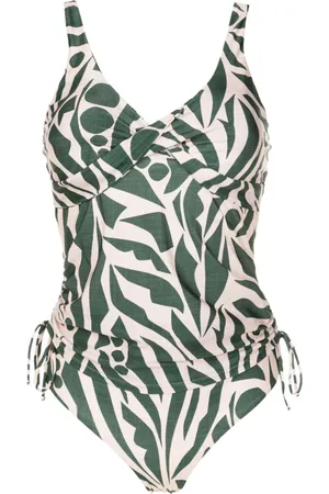 Lygia & Nanny Bruma abstract-print ruched tankini