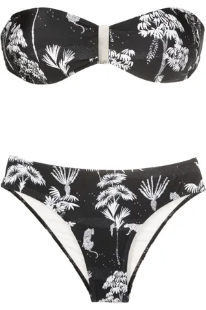 Lygia & Nanny Ester graphic-print strapless bikini
