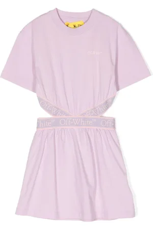 OFF-WHITE Logo-waistband cotton dress