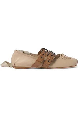 Miu Miu Buckled ballet pumps
