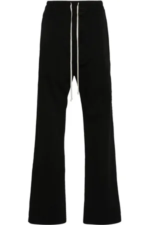 Rick Owens Side-slit cotton straight trousers