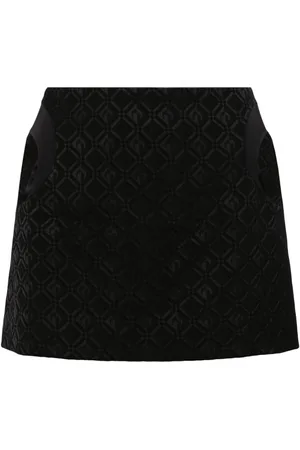Marine Serre Moon Diamant-jacquard miniskirt