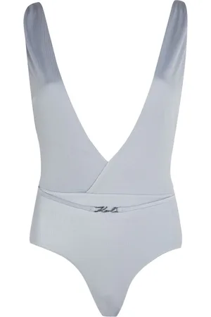 Karl Lagerfeld Metallic V-neck swimsuit