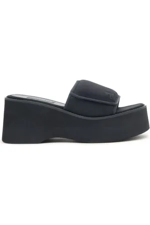 Courrèges Scuba Wave 75mm platform slides