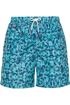 Kiton Logo-embroidered swim shorts