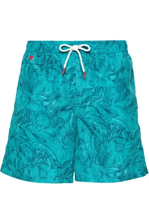 Kiton Logo-embroidered swim shorts