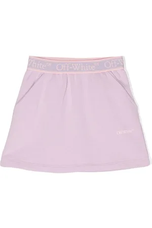 OFF-WHITE Logo-waistband cotton miniskirt