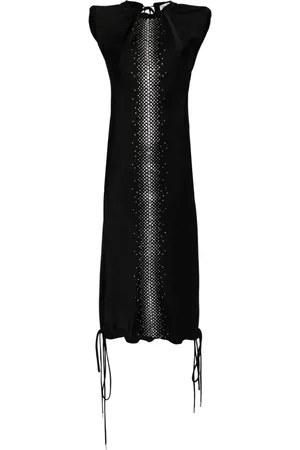 The Attico Rhinestone-embellished midi dress