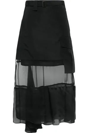SACAI Asymmetric midi skirt