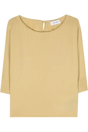 YVES SALOMON Tie-fastening wool knitted top