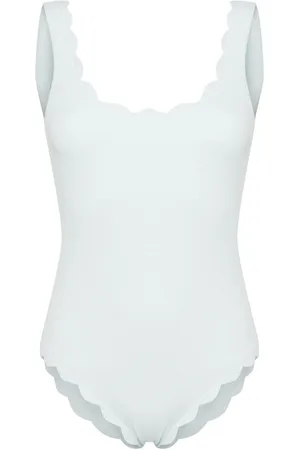 Marysia Scalloped textured one-piece