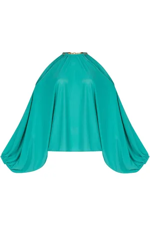 Silvia Tcherassi Janina open-shoulder satin blouse