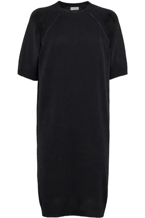 Brunello Cucinelli Fine-knit cotton T-shirt dress