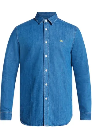 Lacoste Logo-appliqué denim shirt