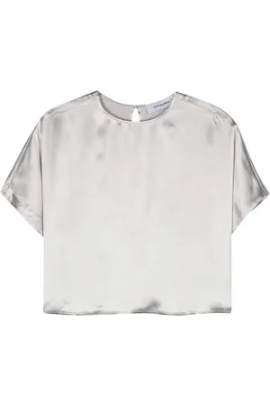 YVES SALOMON Short-sleeve satin blouse