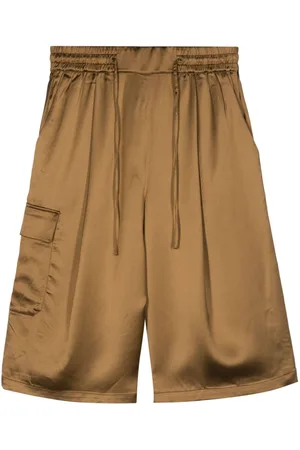 YVES SALOMON Knee-length satin shorts