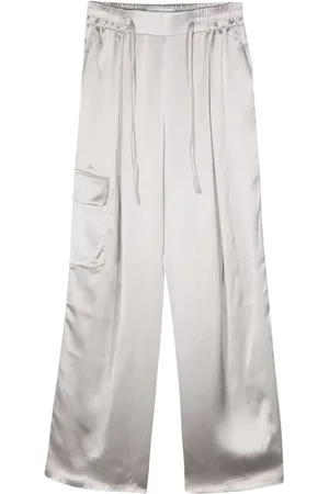 YVES SALOMON Wide-leg satin trousers