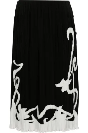 Lanvin Two-tone pleated skirt