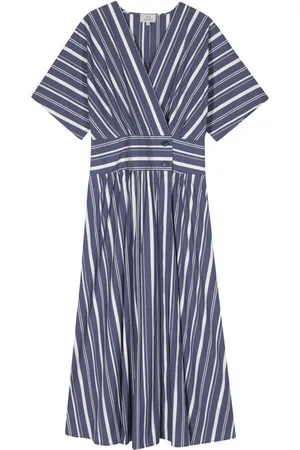Woolrich Striped flared midi dress