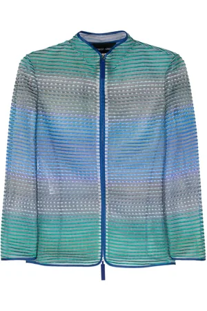 Giorgio Armani Striped contrast-trim jacket