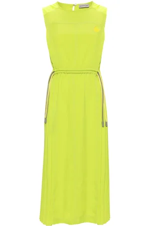 Moncler Logo-appliqué pleated midi dress