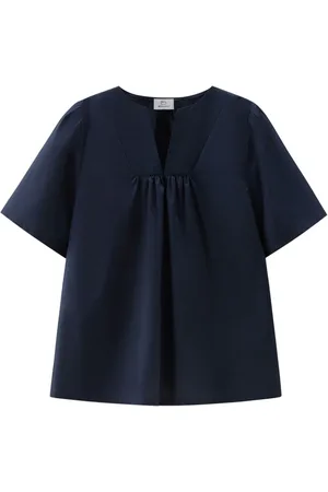 Woolrich Pleat-detailing poplin blouse