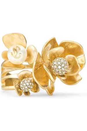 Jimmy Choo Petal crystal-embellished ring