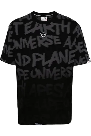 A Bathing Ape Slogan-print cotton T-shirt